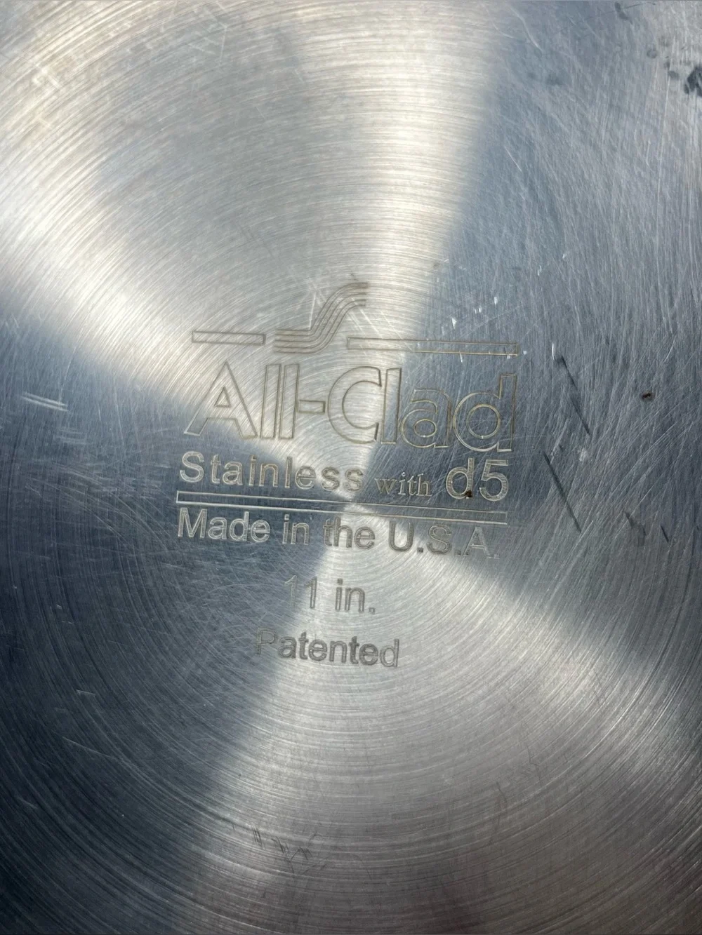 All Clad D5 Stainless Steel 11in French Skillet Fry Pan Made in USA No Lid